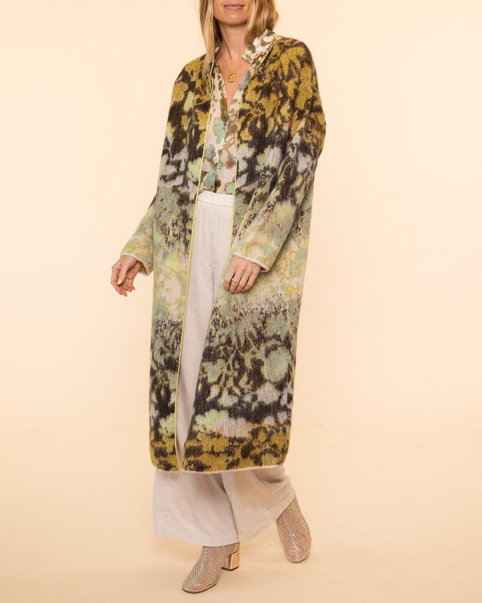 Bloom Mist Jacquard Coat | Garden