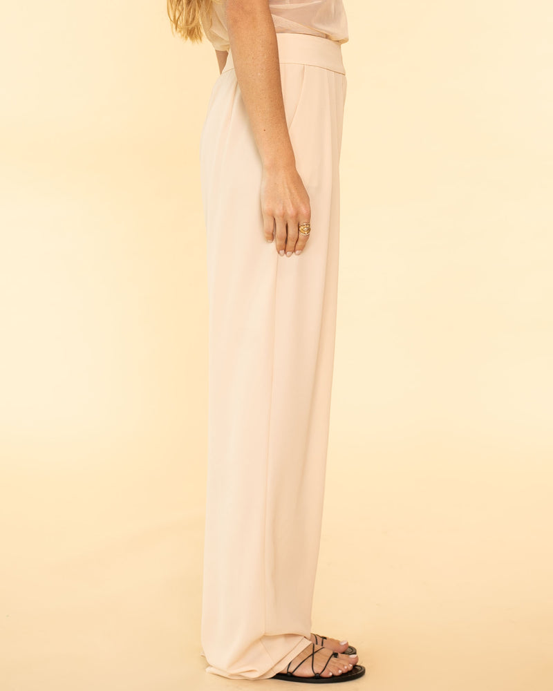 Double Pleated Trouser | Bisque