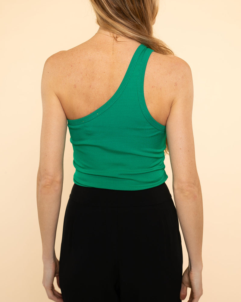 Ribbed One-Shoulder Top | Paradise