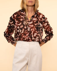 "Rose Alchemy" Print Voile Shirt | Bolero