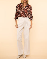 "Rose Alchemy" Print Voile Shirt | Bolero