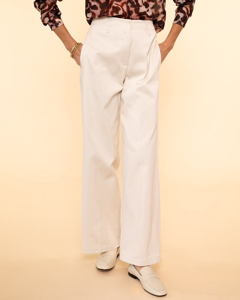 Heavy Cotton Straight Leg Pants | Ivory