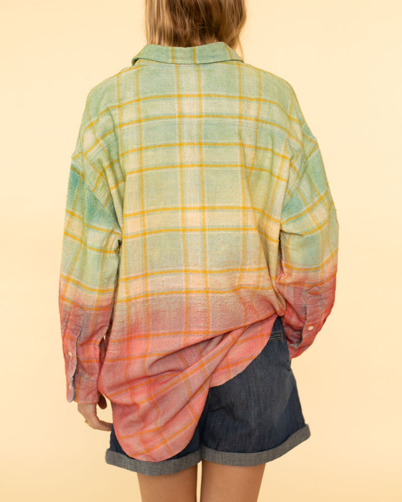 Drop Neck Workshirt | Pastel Plaid