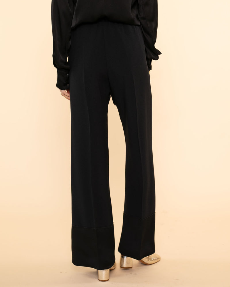 Satin Flared Pants | Nero