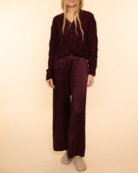 Brynn Wide Leg Pant | Bordeaux