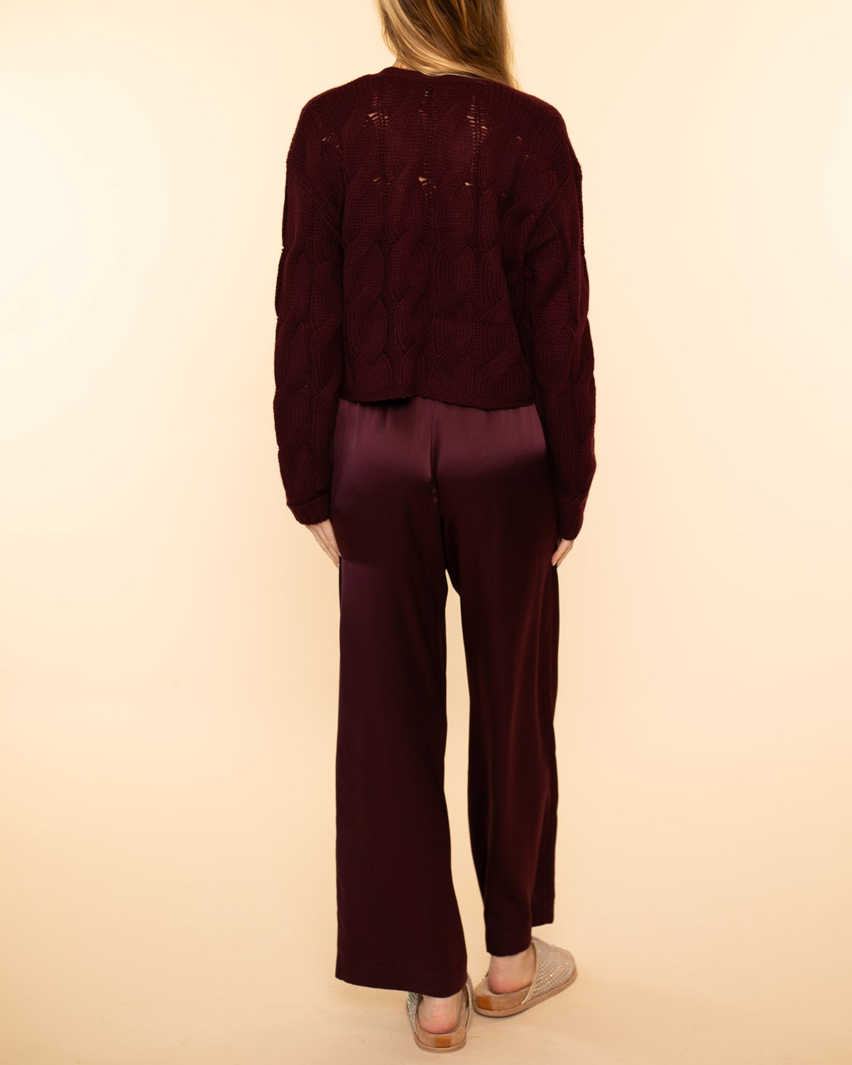 Brynn Wide Leg Pant | Bordeaux