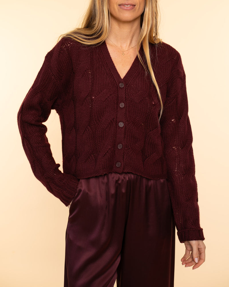 Jolie Cardigan | Bordeaux