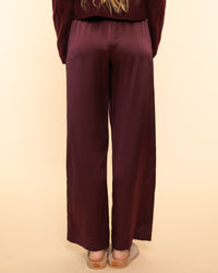 Brynn Wide Leg Pant | Bordeaux