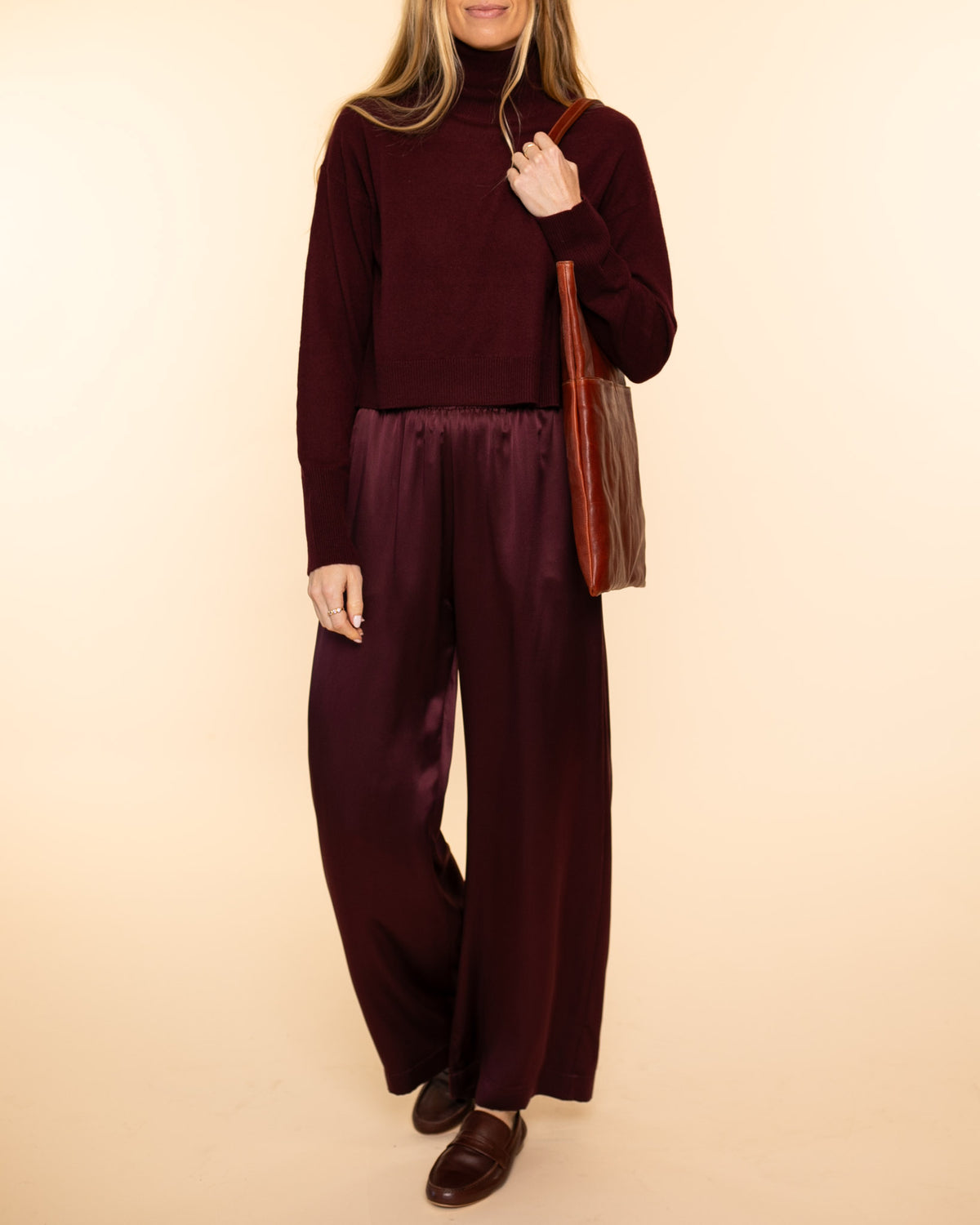 Sable Turtleneck Sweater | Bordeaux