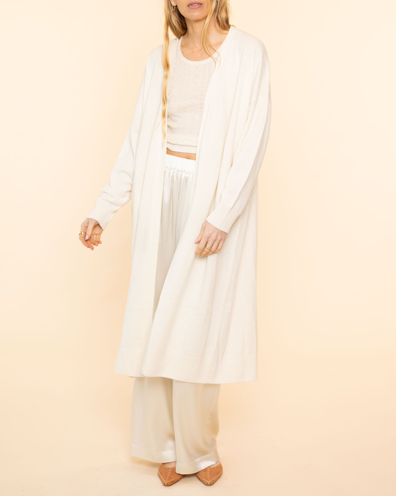 Sybil Cashmere Duster | Gardenia – Wrightsmb