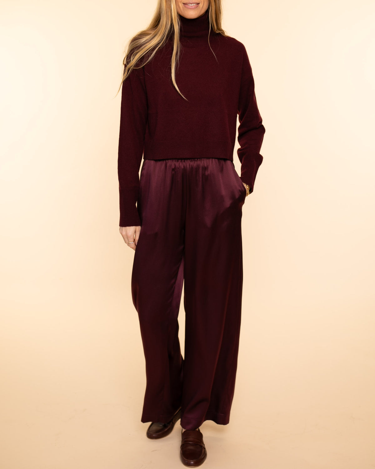 Sable Turtleneck Sweater | Bordeaux