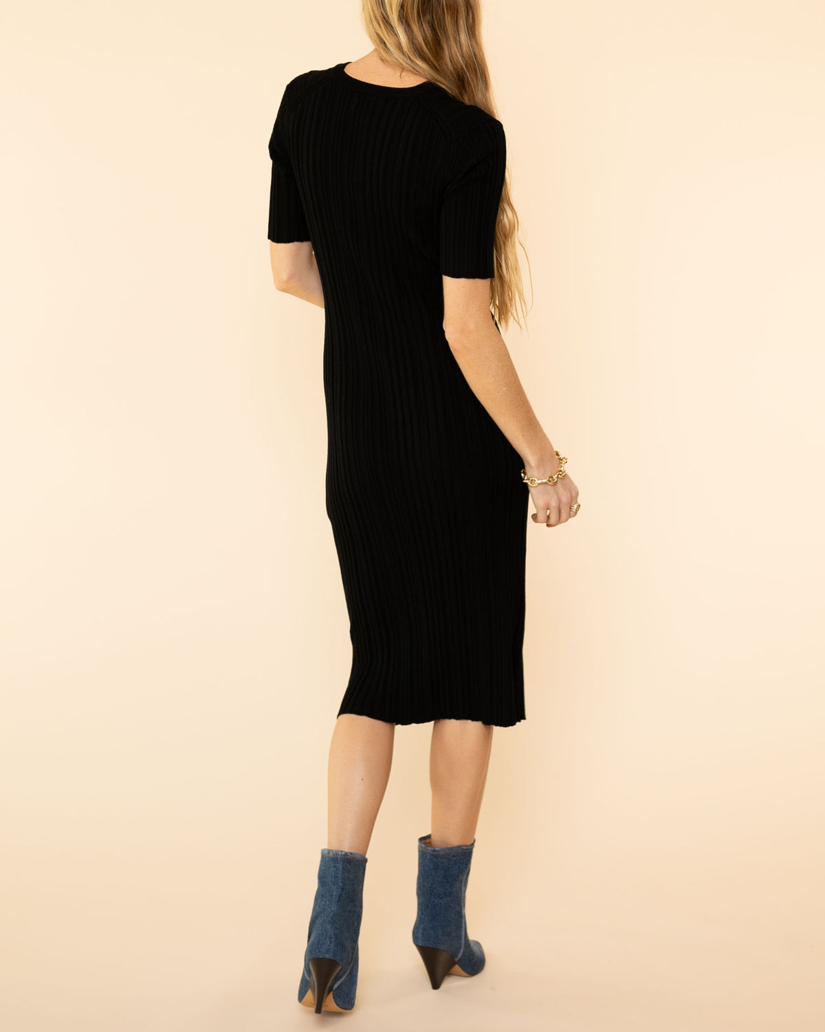 Elea Ribbed Dress | Black