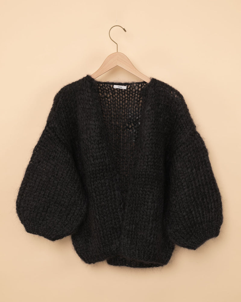 Mohair Big Cardigan | Black