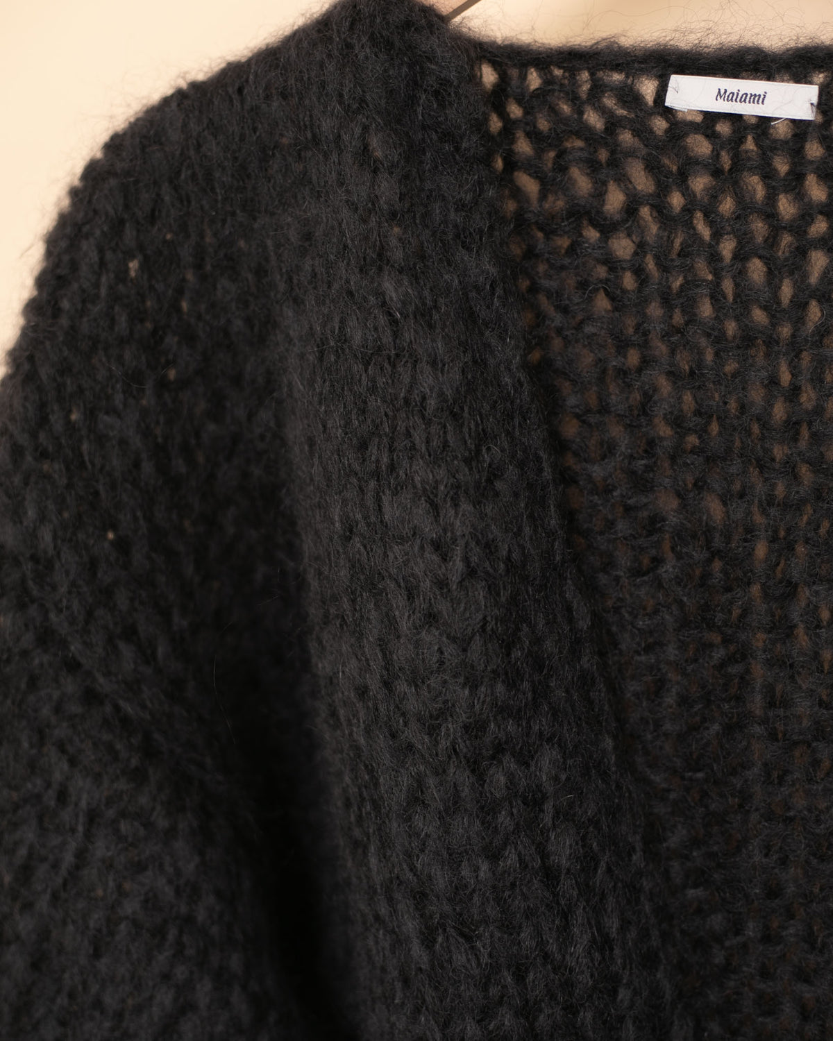 Mohair Big Cardigan | Black