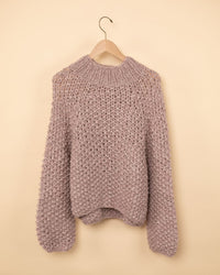 Alpaca Pearl Mock Neck Pullover | Rose