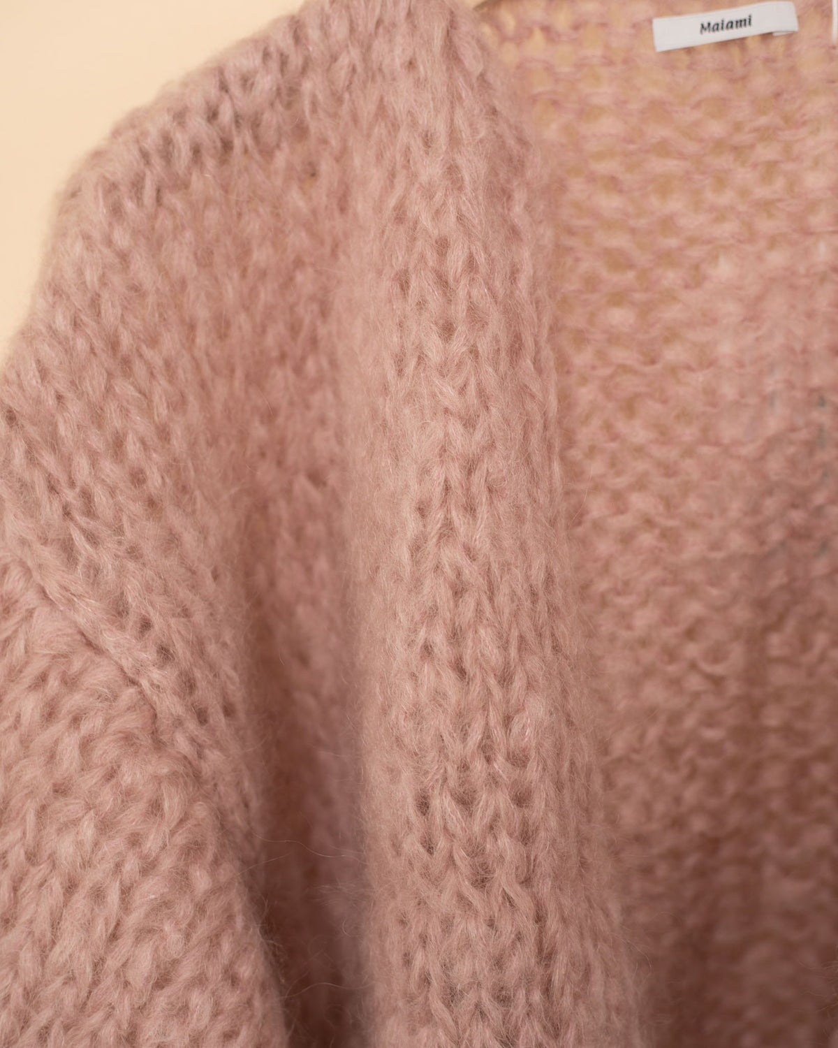 Mohair Bomber Cardigan | Antique Pink