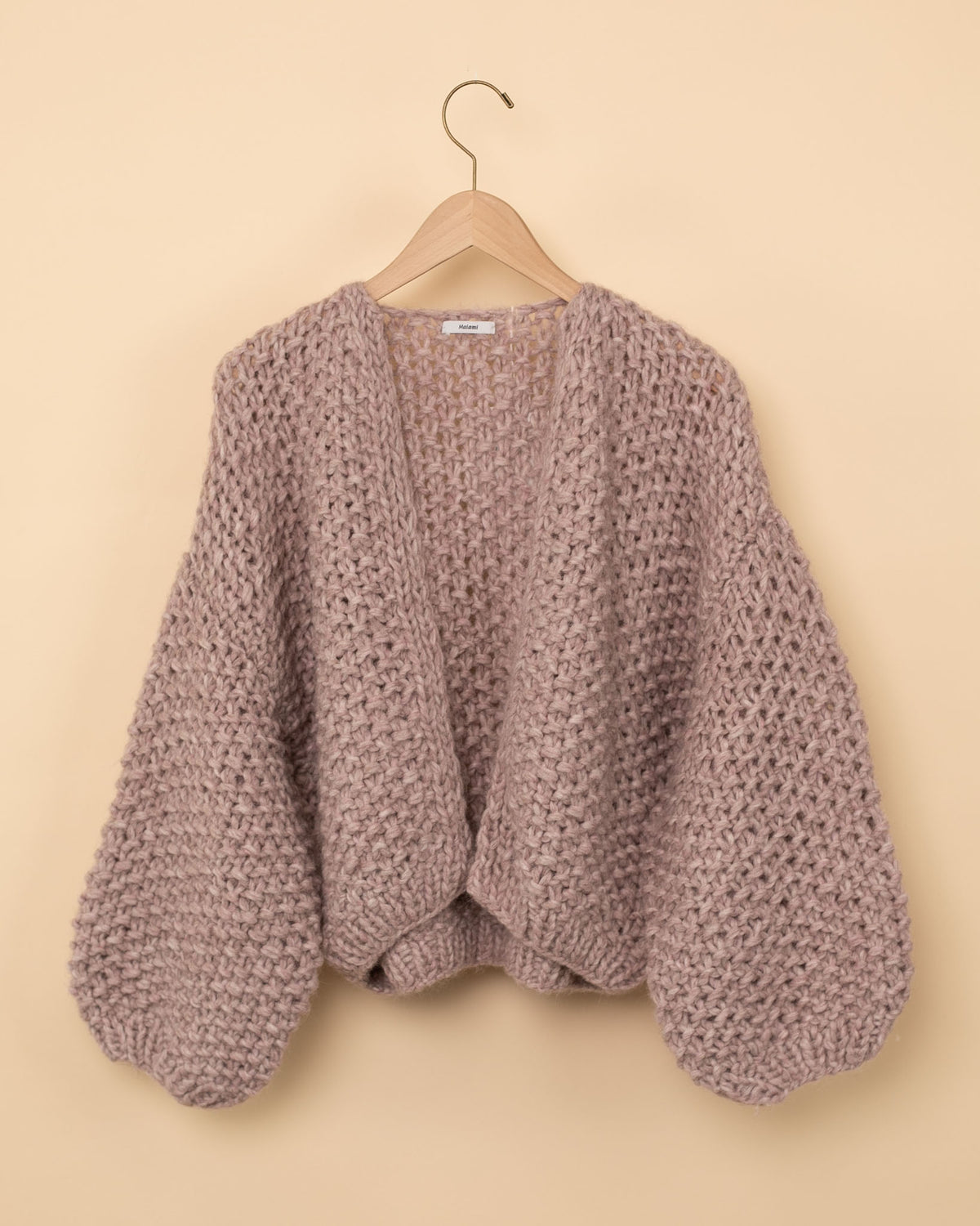 Alpaca Pearl Bomber Cardigan | Rose