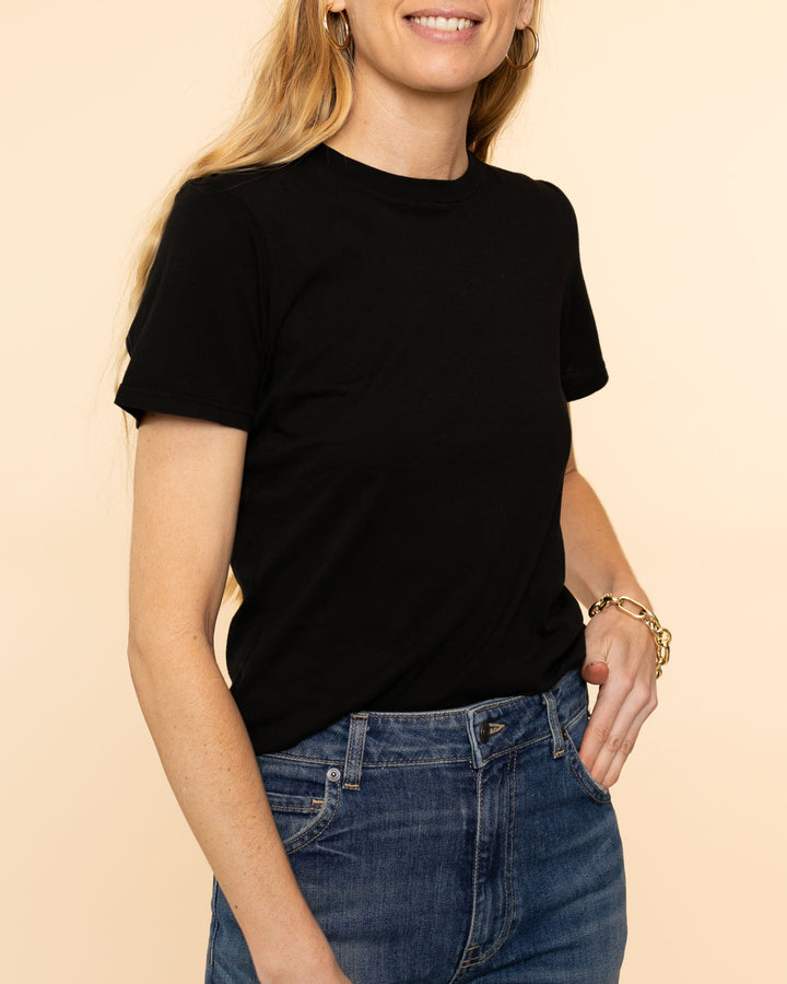 Mariela Crewneck Tee | Black