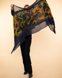 Small Tibetan Collection Shawl | Night+Dragon Protector