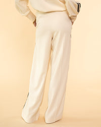 Stretch Cady Crepe Pinces Pants | Rice