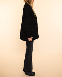 Barb Cable Cardigan | Black