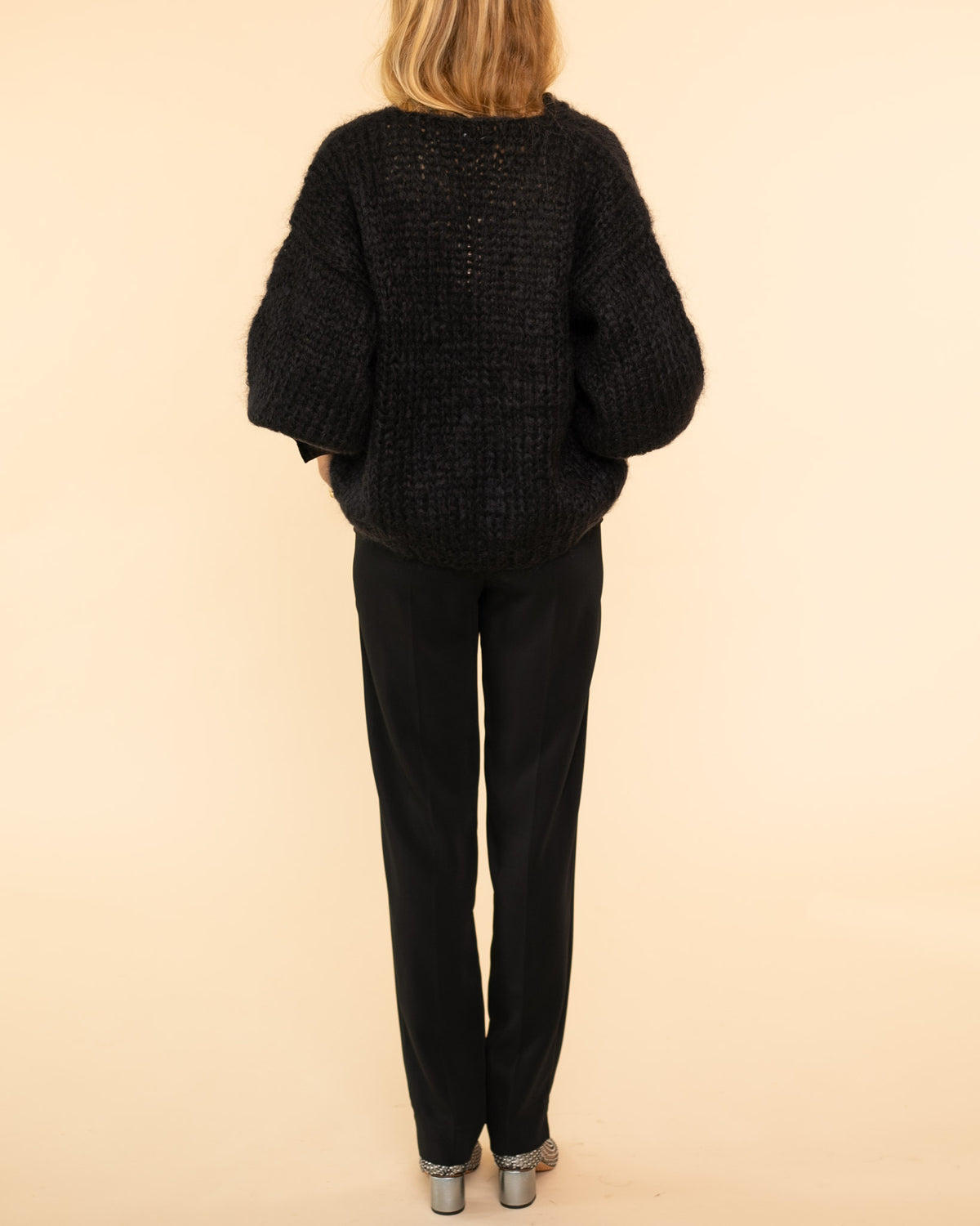 Mohair Big Cardigan | Black