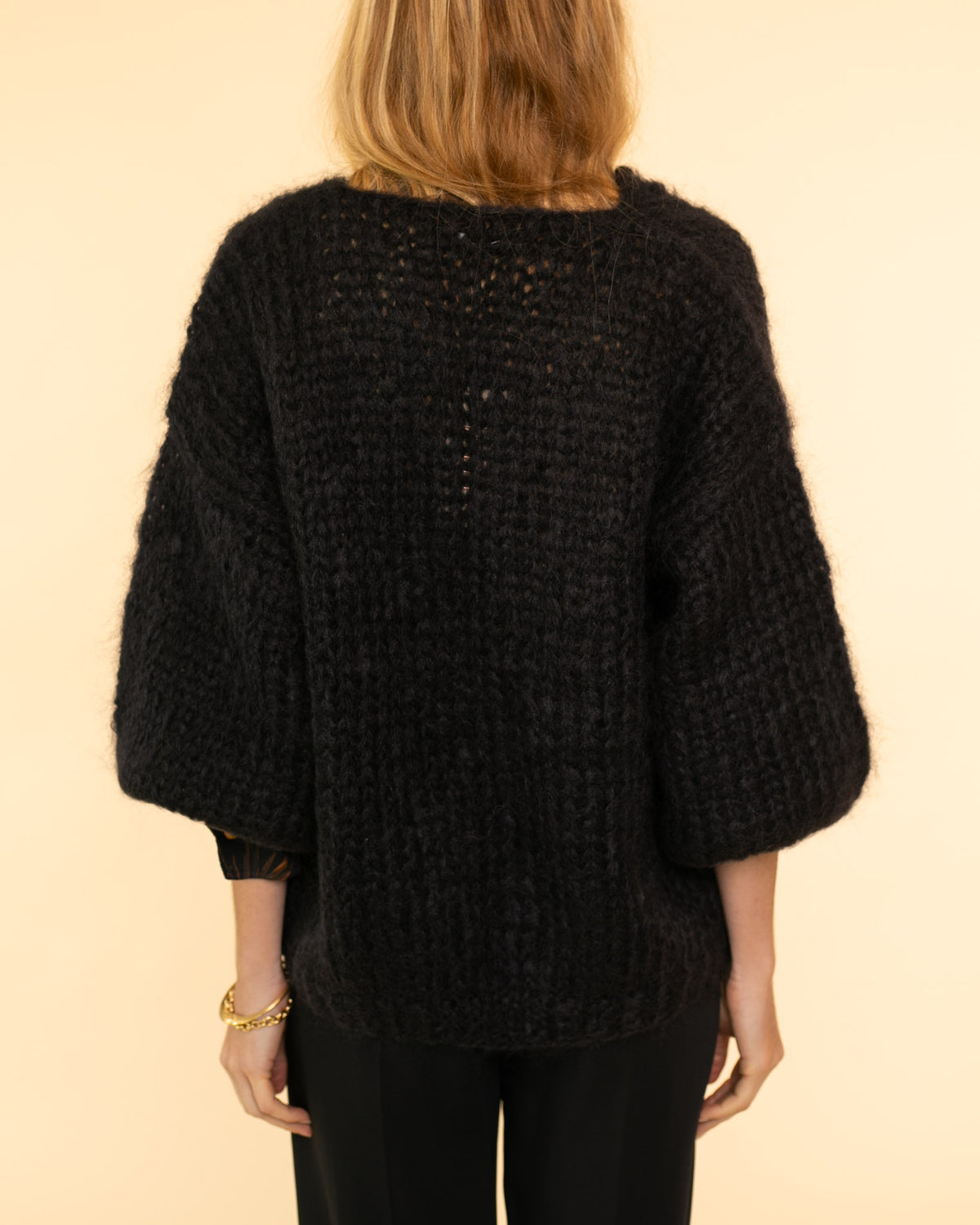 Mohair Big Cardigan | Black