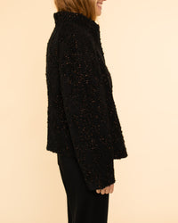 Jacquard Blouson Coat | Nero