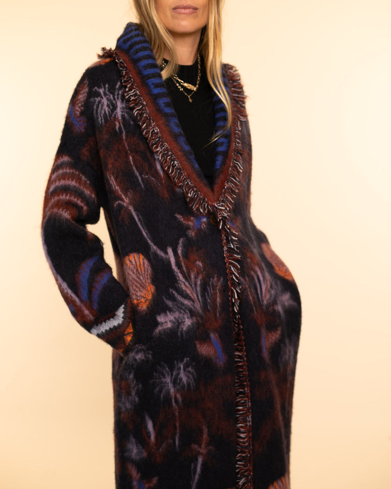 The Sacred Forest Jacquard Coat | Notte