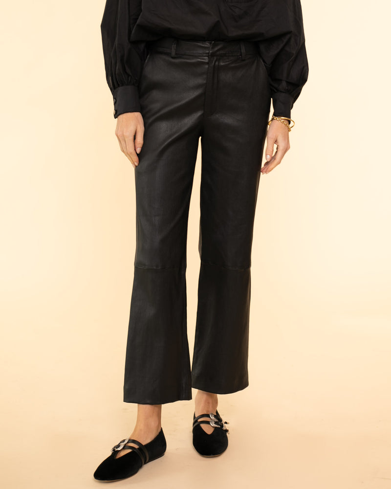 Cropped Baggy Lowrise Trousers | Black