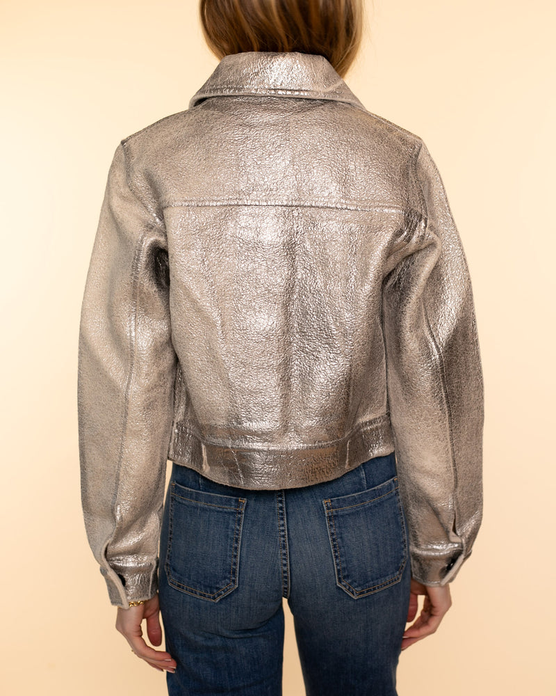 Short Jacket W/ Lamination | Silver