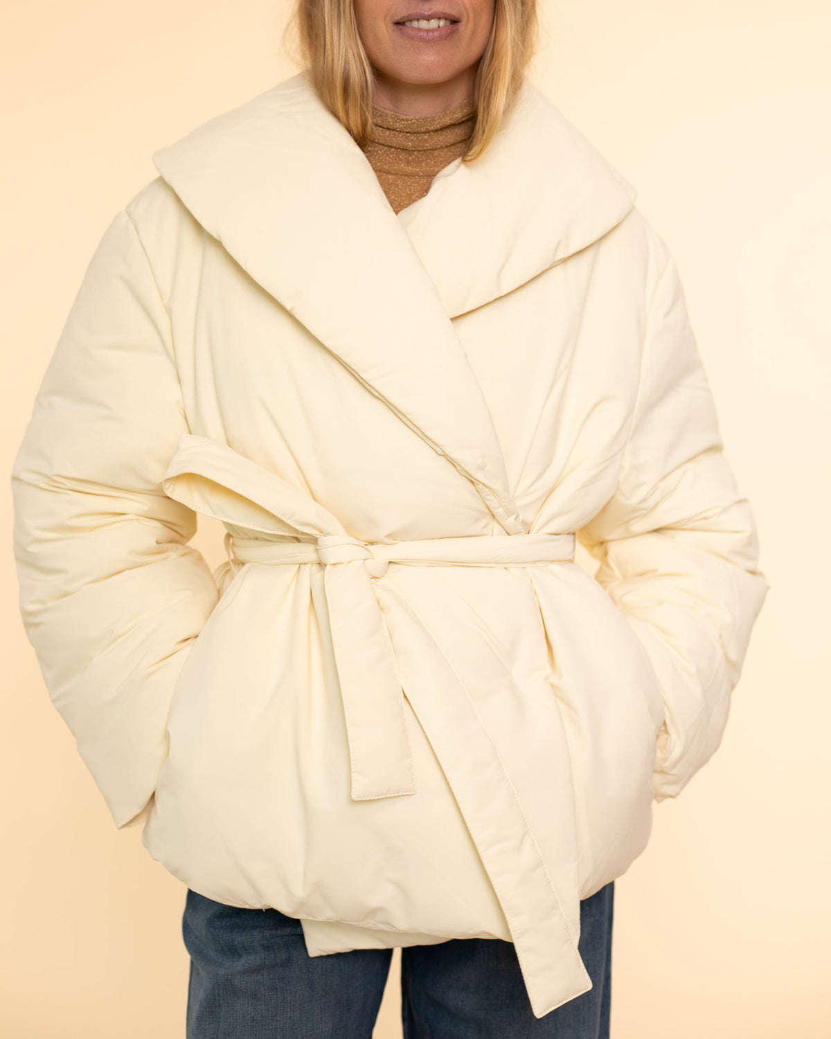 Short Puffer Jacket | Ivory