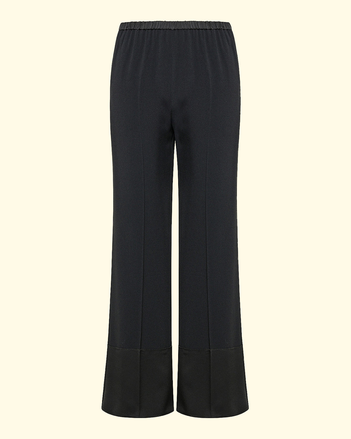 Satin Flared Pants | Nero