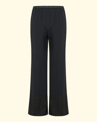 Satin Flared Pants | Nero