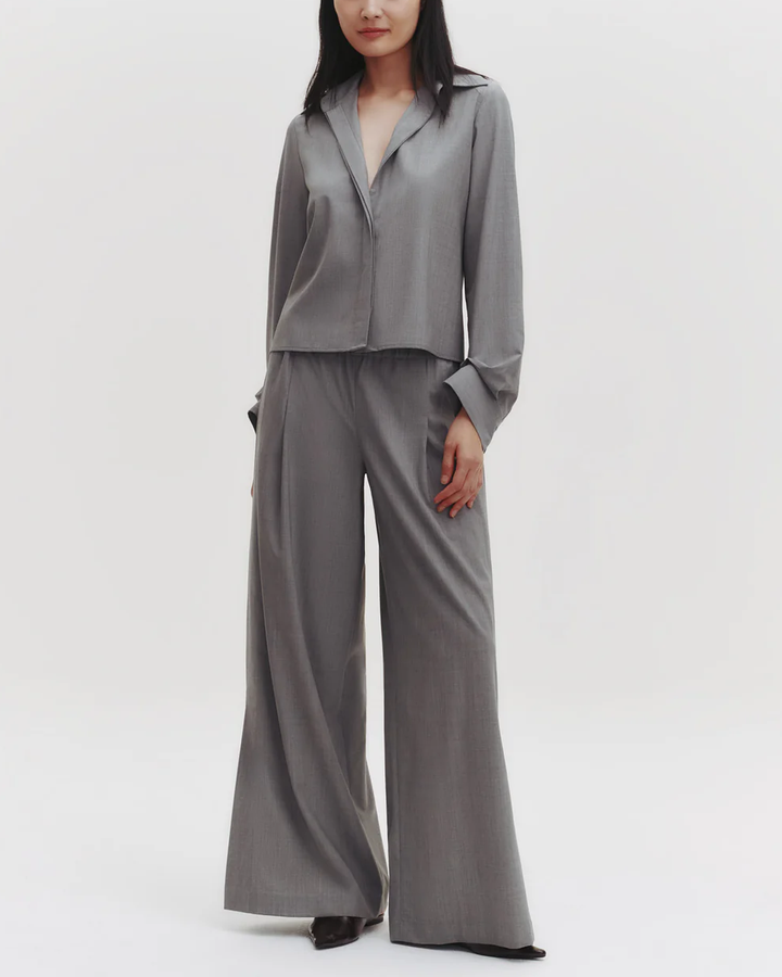 Eva w/ Tux Pleat | Medium Heather Grey