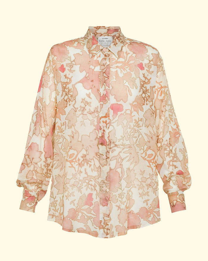 "Bloom mist" oversized shirt | Cerise