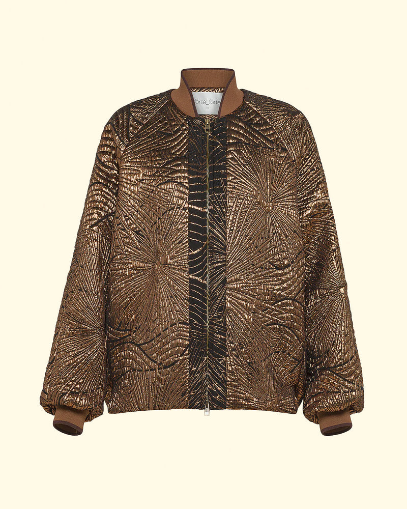 Golden Sunrise Jacquard Bomber | Rame