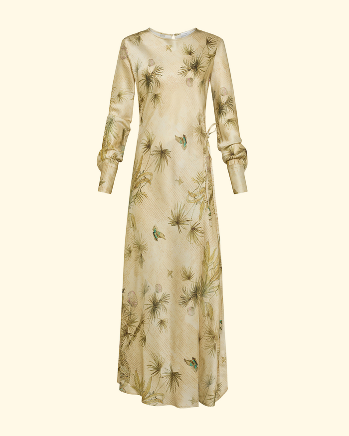 Sacred Forest Satin Dress | Oro