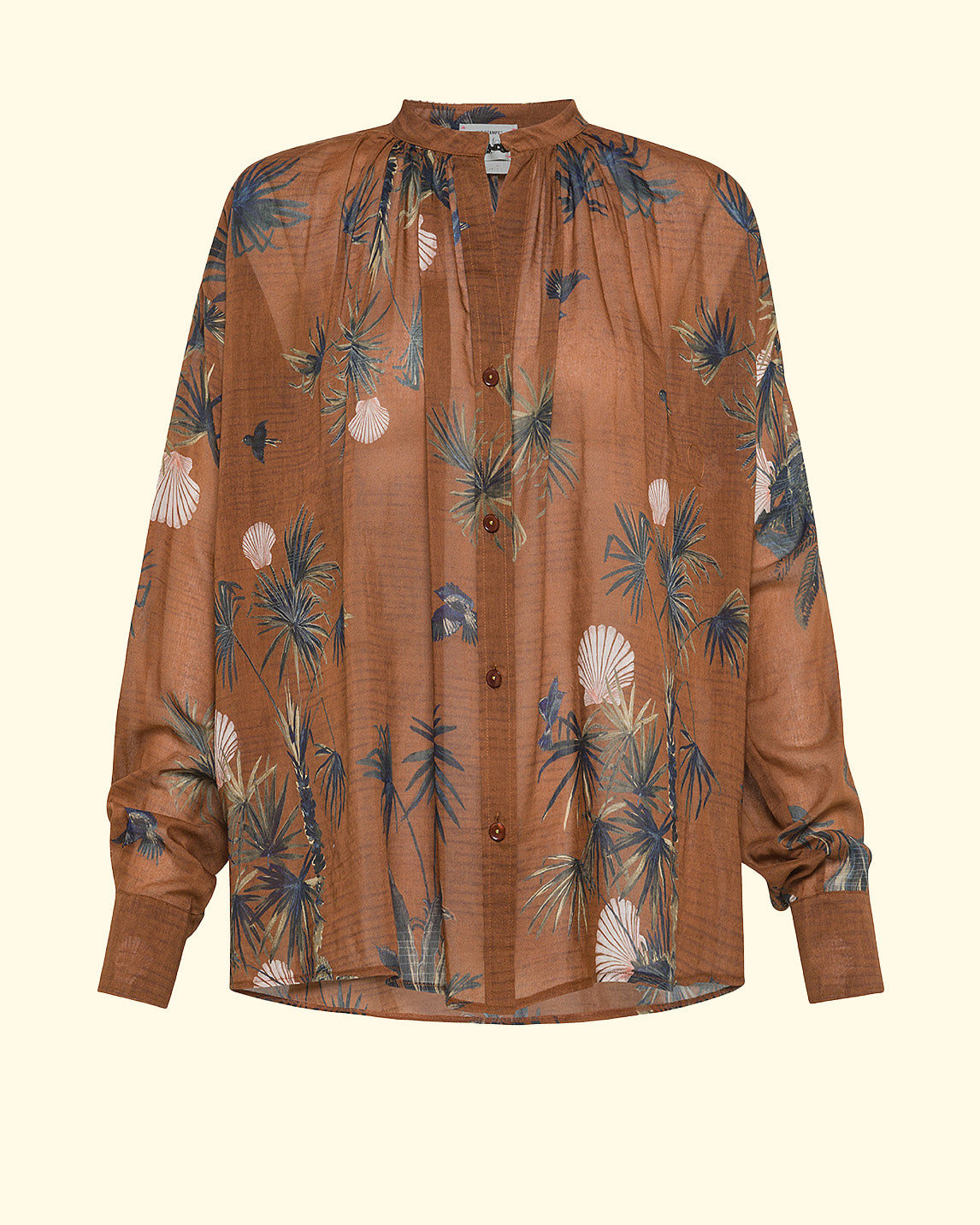 Voile Bohemian Shirt | Cacao