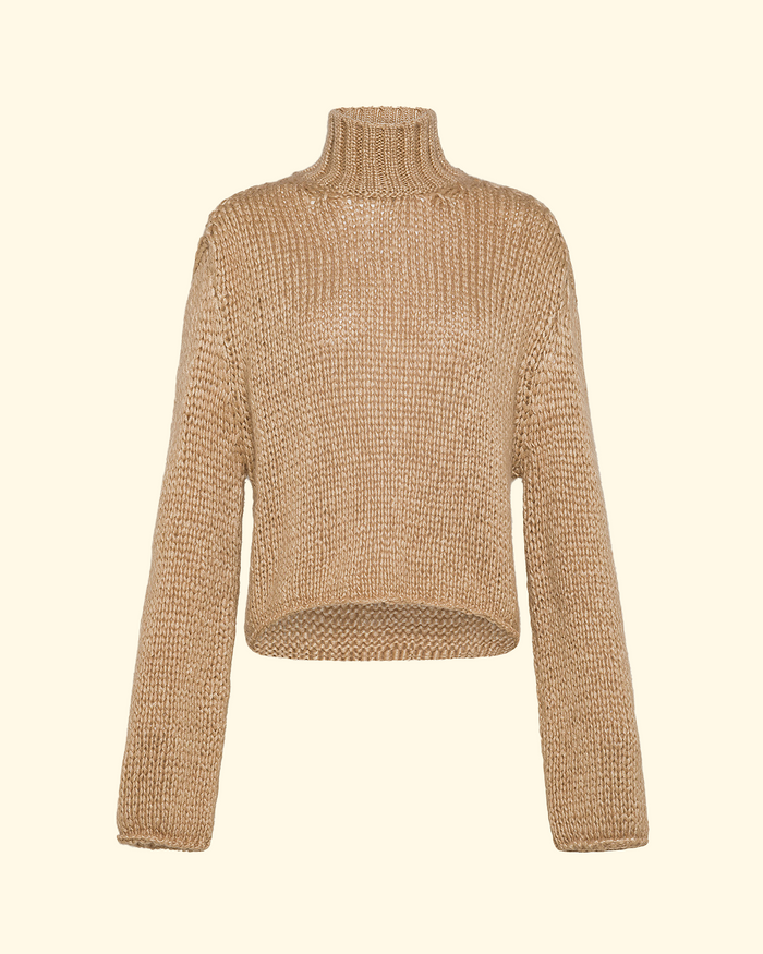 Silk Cashmere Mohair Turtleneck Sweater | Cachemire