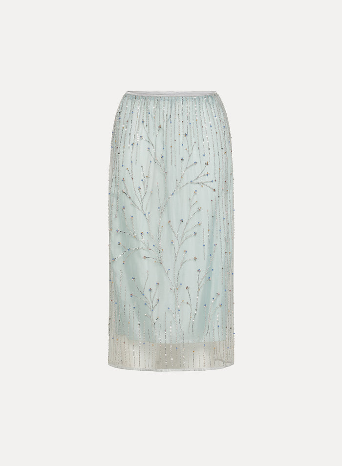 Firefly Embroidery Tulle Skirt with Slip | Firefly