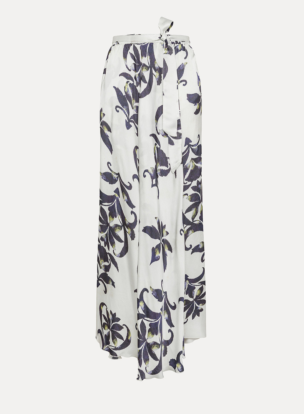 Secret Lily Print Viscose Satin Skirt | Orchidea