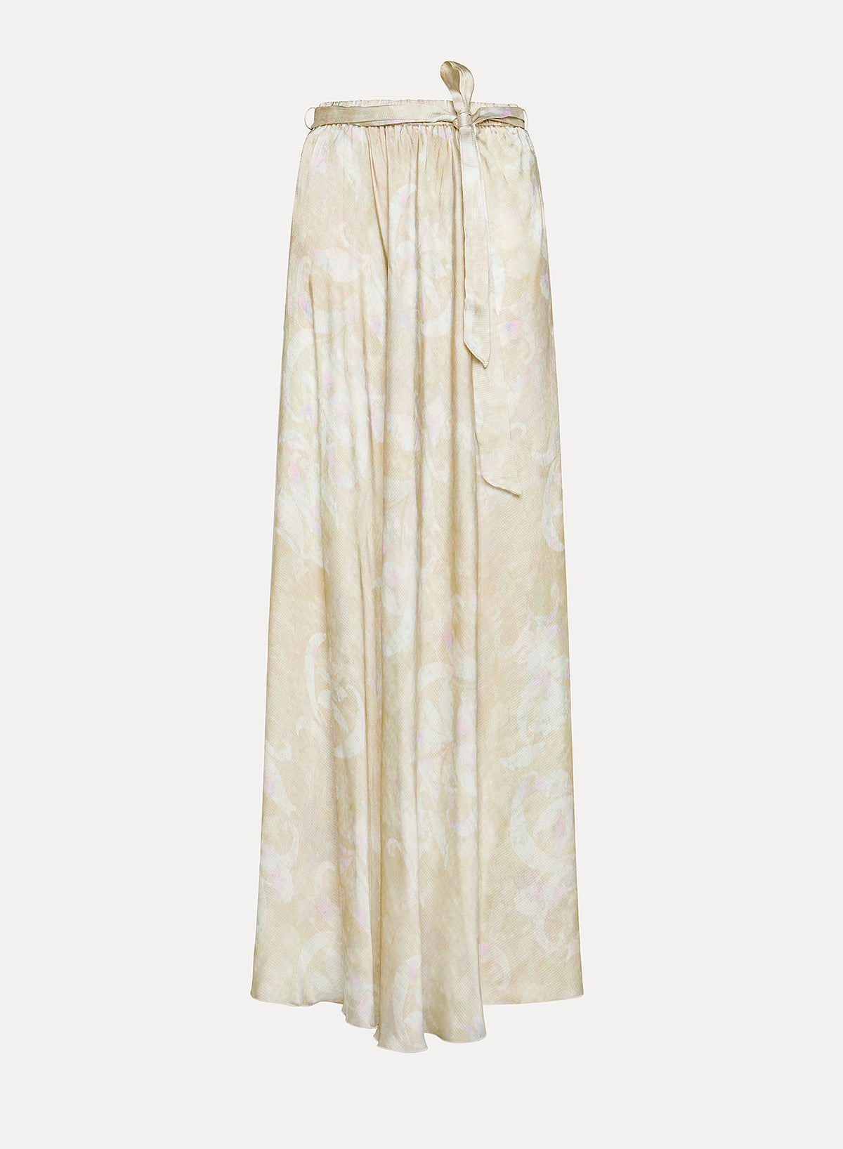 Secret Lily Print Viscose Satin Skirt | Clorofilla