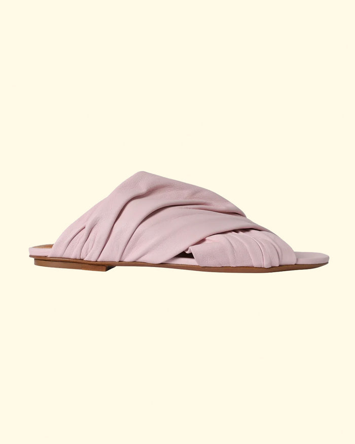 Nappa Leather Flat Sandal | Petalo