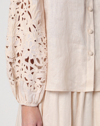 Wylie Embroidered Blouse | Cream