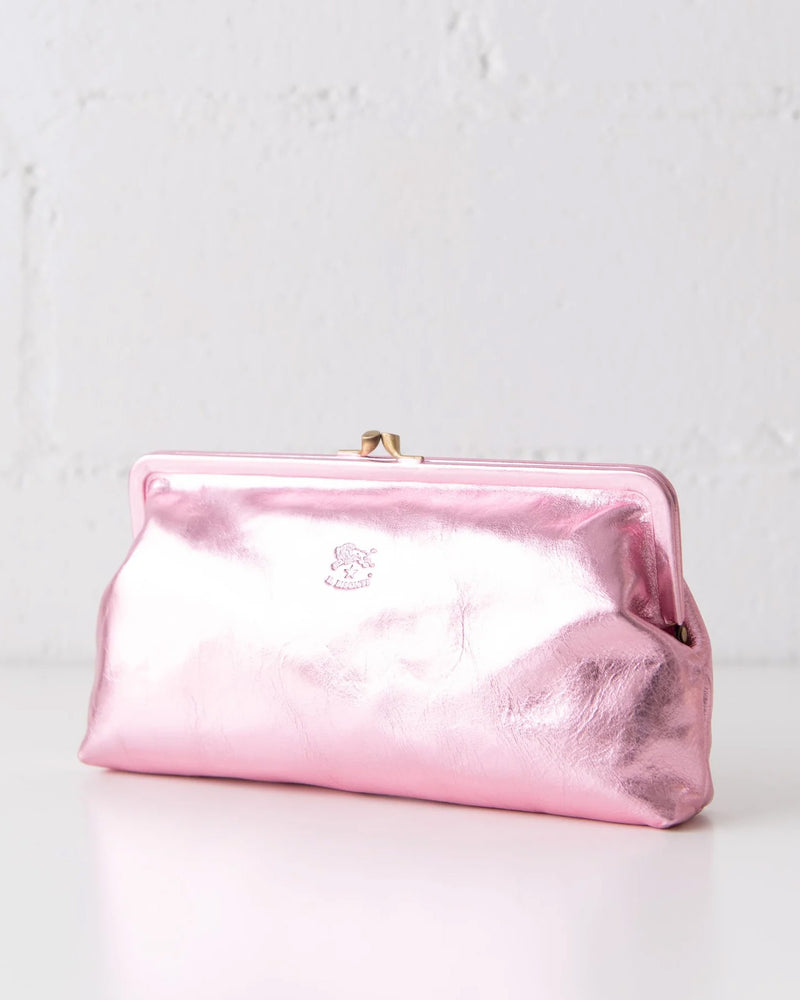 Classic Clutch | Metallic Pink