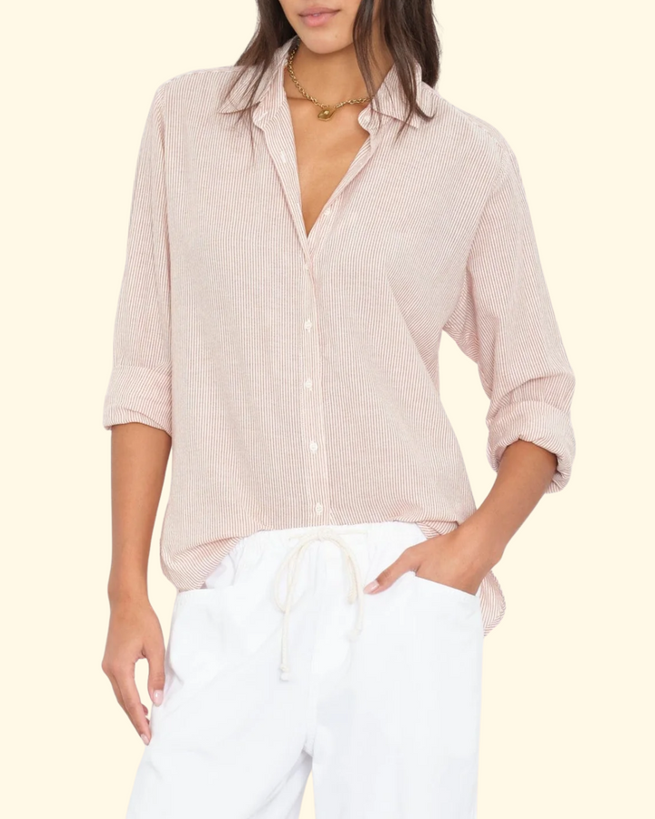 Beau Shirt | Burnt Sienna Stripe