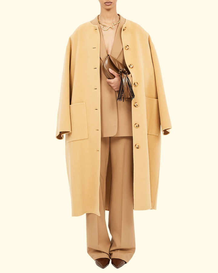 Fernanda Double Faced Wool Oversized Coat | Lotus