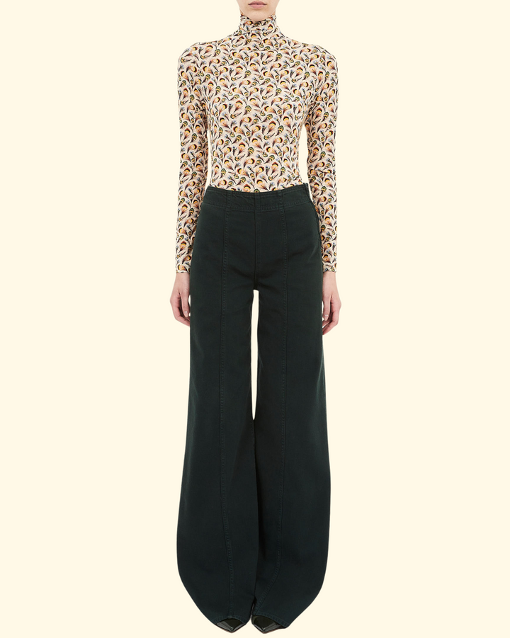 Aurelia Jersey Long Sleeve Turtleneck Top | Swan