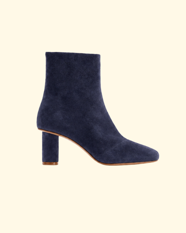 Square toe round heel suede Ankle Boots | Notte